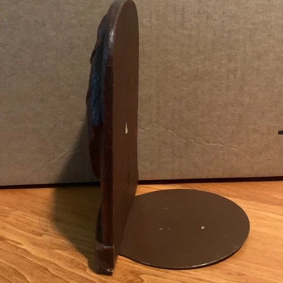 Vintage Brown 1940s Syroco Wood Horse Head Bookend Set of 2…2nd One Just Found! - Picture 6 of 16